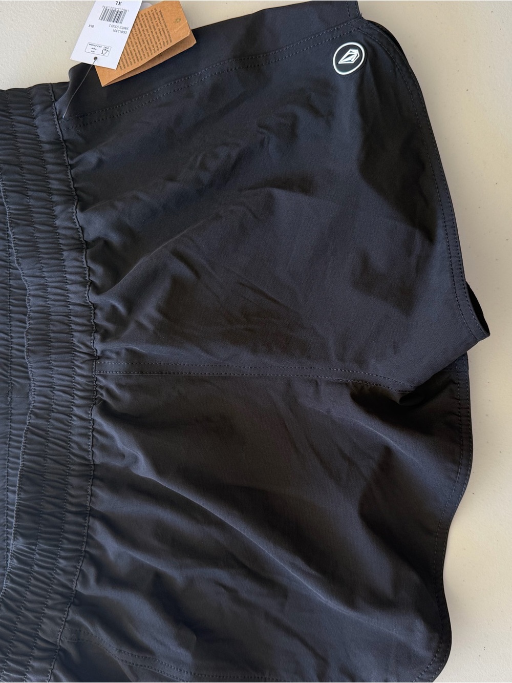 Volcom NWT Black Board Shorts with Elastic Waist